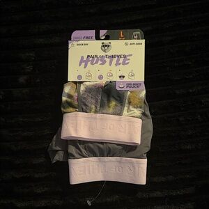 Pair of Thieves Men’s Gray & Multicolor Boxer Briefs with Pink Waistband